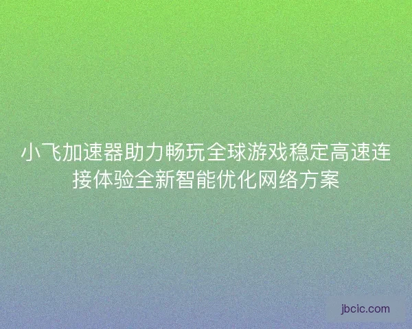 小飞加速器助力畅玩全球游戏稳定高速连接体验全新智能优化网络方案